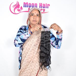 El mejor producto presenta extensiones de cabello humano Remy indio de aspecto natural, suave y sedoso, estilo ondulado disponible a un precio asequible por Export - Product Image 5