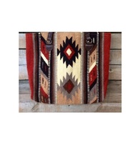 Meilleure vente de sacs pour femmes en laine de qualité supérieure Western Navajo Print Geometrical Design Dual Pin Buckle Closure Double Strap