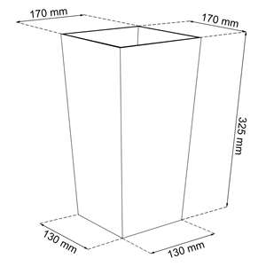 Ensemble de 4 pots à fleurs Rato de 7,2 L avec insert 17x17x32,4 cm en blanc + 1 ensemble de 6 outils de jardin GRATUIT - Product Image 3
