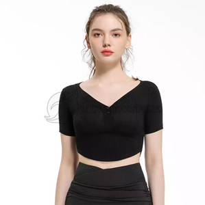 T-shirt de sport en coton pour femme, couleur unie, design simple, manches courtes, pour l'été, logo personnalisé, grande taille, streetwear, automne - Product Image 4