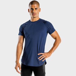 Fitness Running Wear camiseta algodón logotipo personalizado Boxy Fitness ropa de calle en blanco hombres camiseta secado rápido cuello redondo Camiseta para hombres - Product Image 6
