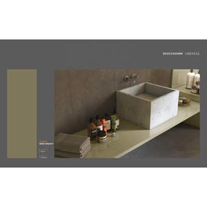 กระเบื้องพอร์ซเลนขัดเงานาโนสีน้ำตาลขนาด800x2400x15มม. พื้นกันน้ำสำหรับตกแต่งภายในบ้านดีไซน์หินเผา - Product Image 2