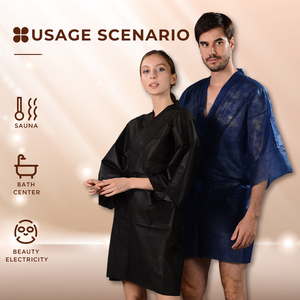 Disposable Massage Long Sleeves Nonwoven Kimono <b>Robe</b> for <b>SPA</b> Wear - Product Image 5