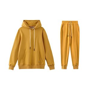 ชุดวอร์มแบบสั่งทำขายส่งสำหรับทุกเพศ ผ้าฝ้าย 100% ชุดกีฬาพิมพ์ลายเรียบ ชุดฮู้ดดี้และกางเกงวอร์มผู้ชาย ไซส์พลัส สำหรับฤดูหนาว น้ำหนักเบา - Product Image 5