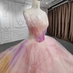 Gaun Malam <span class=keywords><strong>Prom</strong></span> Berpayet Renda Elegan Buatan Kustom 9909 Bahu Terbuka Bunga untuk Wanita - Product Image 2