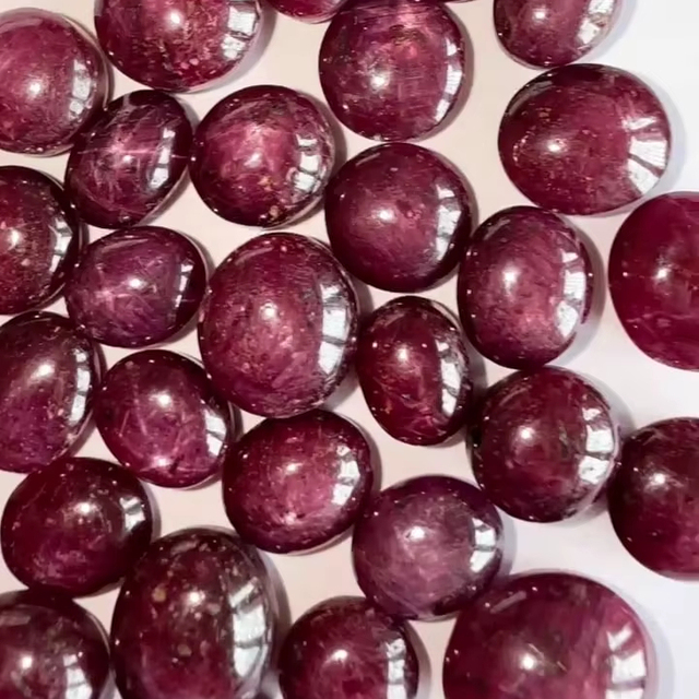 Natural Ruby Star Pink Gemstones 281.90 Cts Lot IGI Certified Very Good Quality Oval Cut Mix Size Perfect Polishing Cheap Price