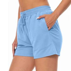 New Style Women Shorts Running Wear Fitness Gym Shorts Loose Breathable Yoga <b>Drawstring</b> With Pocket Women's Shorts Solid Color - Product Image 4