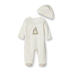 Conjunto de 2 Piezas para Bebé Unisex, Mameluco y Gorro de Jirafa, Algodón Suave y Cálido, Ajuste Cómodo, Trajes de Mono para Niños con Gorro a Juego - Product Image 1