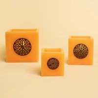Bougeoirs en cire marocaine fabriqués à la main au pastel Décoration personnalisée pour maison et hôtel Lampes de table pour bougies chauffe-plat marocaines