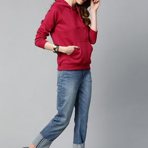 Femmes personnalisé imprimé long pull à capuche confortable respirant hiver tissu tricoté haut tendance goutte épaule avant - Product Image 4