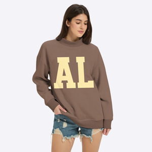 Sweat-shirts de sport surdimensionnés pour femmes, col montant, décontractés, hiver, à capuche, logo personnalisé sur le devant, sweat-shirt en polaire écologique - Product Image 6