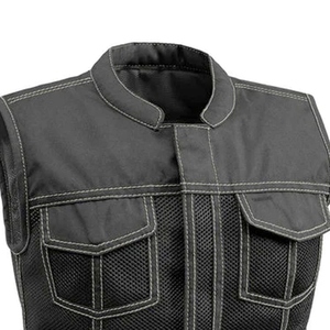 Veste de moto en cuir véritable Maillot de course Mode pour hommes Veste d'hiver sans manches en cuir de vachette de haute qualité Style logo personnalisé - Product Image 2