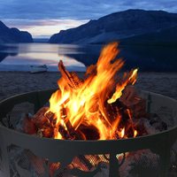 Qualité supérieure Grand rond extérieur robuste en métal bois brûlant patio arrière-cour feu de camp anneau