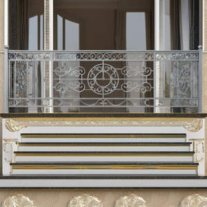 Balaji Metals Garde-corps de balcon moderne en fonte royale sans cadre, 24 pouces de hauteur, gris poli, finition résistante à la rouille, 5 ans - Product Image 4