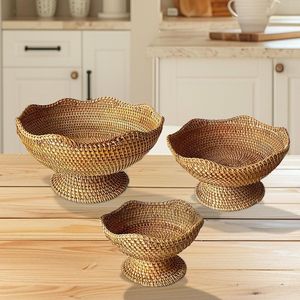 Elegant <b>Rattan</b> Bowl For Rustic Kitchen Decor <b>Dining</b> <b>Table</b> Serving And Stylish Home Interior Decoration - Product Image 6