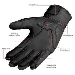 Top Notch Unisex Motorcycle Racing Gloves Vintage Best Knuckle Breathable Waxed Leather for Winter Summer Printed Biker Auto - Product Image 6