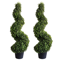 Künstlicher Spiral-Topiary-Baum 3ft Spiralförmige Topiary-Bäume Künstliche Zedernbäume für Veranda Innen- und Außendekoration UV-Beständig