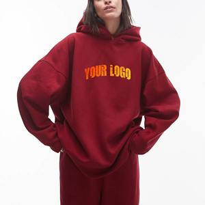 Sweat à capuche oversize pour femme, hiver, long, velours, tissu lourd, confortable, style ample, streetwear, vêtements de détente - Product Image 1