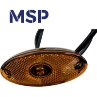 2309-Aspock FLATPOINT II LED-avec câble de 1,0 m-DC 12V-Pièces et accessoires remorque-MSP Export