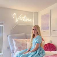 Letrero LED de Neón Multicolor con Nombre Personalizado, Hecho a Mano, Fácil Instalación, Enchufe Universal, Decoración para Habitación de Adolescentes, Regalo de Navidad con Intensidad Regulable
