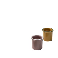 Juego de Tazas de Cerámica de Borosilicato de Alta Calidad Serie Soju Drip (4 Piezas), Estilo Coreano, 20 oz, Color Personalizado, para Café, Té, Cola, Agua Caliente/Fría