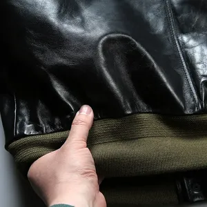 Blouson de moto en cuir de vache neuf pour homme, coupe-vent, réversible - Product Image 4