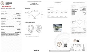 เพชรที่ปลูกในห้องทดลองขนาด1.74กะรัตได้รับการรับรองว่ามีสี VS1ชัดเจนหินในห้องทดลอง - Product Image 5