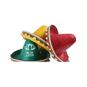 Chapeau de cowboy écologique de haute qualité |   Chapeau de paille brodé à la main style personnage - Artisanat naturel durable pour adultes unisexe - Product Image 1