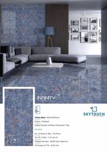 เครื่องเคลือบดินเผาเคลือบเงาสีฟ้าขนาด600x1200มม. ใช้สำหรับสระว่ายน้ำ - Product Image 4