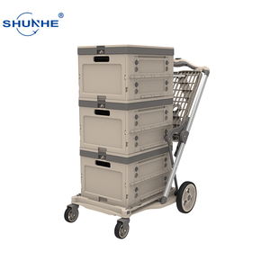 Carretilla de Mano Industrial Plegable de Doble Plataforma, de PP y Aleación de Aluminio, con 3 Niveles de Altura Ajustable, Herramientas de Mudanza para Almacén, OEM - Product Image 4