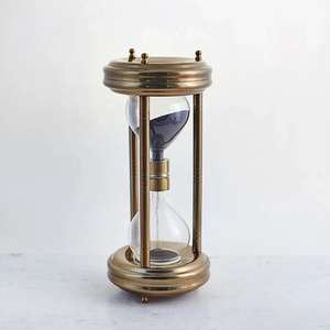 Sablier en métal Horloges professionnelles Personnalisé Minutes Petite et grande taille Décoratif Blanc Noir Sablier Prix de gros - Product Image 3