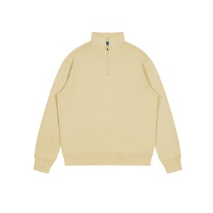 Sweat-shirt demi-zip en molleton lourd pour hommes haut de gamme 450 GSM tissu en mélange de coton vêtements d'hiver surdimensionnés élégants OEM ODM logo brodé - Product Image 5
