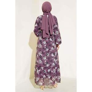 Vestido de gasa estampado Rosa Magenta - Product Image 4