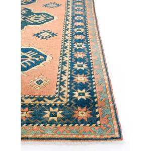 พรมขนสัตว์ถักมือลายเรขาคณิต Nuray สีแดงและสีส้ม รุ่น Pae-1182-สำหรับห้องนอนหรือโถงทางเดิน พรมห้อง 3 มิติ วิสโคส - Product Image 4