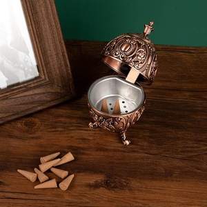 Quemador de Incienso de Latón Puro con Forma Personalizada, Acabado Antiguo, Perfecto para Artículos de Hotel, Vajilla y Decoración del Hogar - Product Image 1