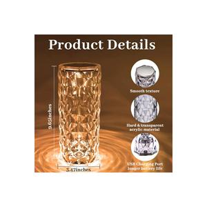 Lampada magica ricaricabile Touch-luce notturna da tavolo a LED di cristallo (4453)