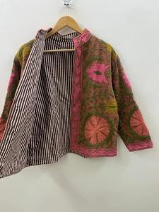 Suzani TNT veste indienne à la main Suzani broderie veste vêtements d'hiver femmes veste manteau à la main Floral court manteau Suzani - Product Image 2