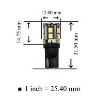 Nouveau LED T10 15SMD # 555 Anti Hyper Flash CANBUS 12V Intégré 1999-2004 pour Mustang GT LED Trunk 3rd Brake Light Blanc Rouge 5W
