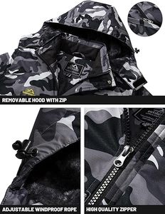 แจ็กเก็ตกันน้ำสำหรับผู้ชาย, แจ็คเก็ตกันนุ่นน้ำหนักเบาสำหรับใส่กลางแจ้ง - Product Image 3