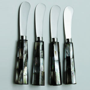 Couteau à beurre en acier inoxydable 18/8 avec manche en nacre naturelle, écologique, pour mariage, maison, hôtel, restaurant, vaisselle - Product Image 5