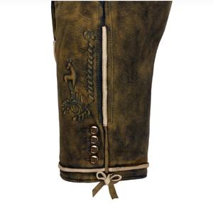 สินค้ามาใหม่2025สไตล์บาวาเรียของผู้ชายเอวปานกลางเข้ารูปแห้งเร็วหนังแพะระบายอากาศได้ดีหนังนิ่มหนังถักคุณภาพสูง - Product Image 2