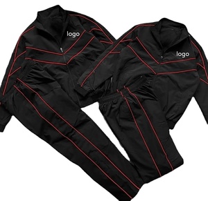 Ensemble de survêtement décontracté en nylon et coton pour homme, coupe-vent deux pièces, idéal pour l'automne - Product Image 1