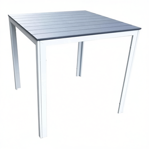 โต๊ะเหล็กกลางแจ้งแบบตั้งพื้น Amicasa MILANO ขนาด 78x78 ซม. สีขาวแอนทราไซต์ เฟอร์นิเจอร์สำหรับลานบ้าน - Product Image 2