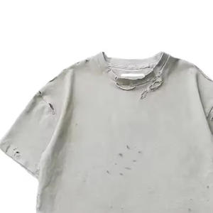 Camisetas de Calle de Algodón/Bambú Grueso con Logotipo Personalizado, Lavado Vintage, Corte Regular para Hombre, Secado Rápido, Transpirable, USAZE - Product Image 4