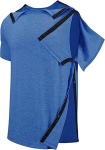 เสื้อเชิ้ตแขนสั้นเปิดไหล่สำหรับทุกเพศเสื้อเชิ้ตพอดีตัว - Product Image 2