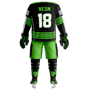 Camiseta y pantalones cortos de uniforme de hockey sobre hielo personalizados | Ropa de equipo de hockey con impresión por sublimación | Proveedor de ropa deportiva OEM ODM al por mayor - Product Image 3