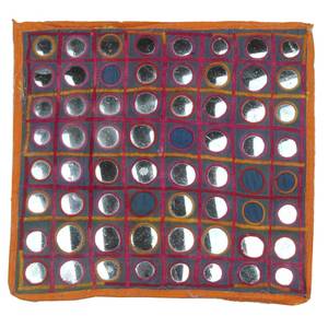 Embroidery <b>Mirror</b> Work Indian Vintage Handmade Patch Sewing Craft Cotton Fabric Traditional Kutch Boho Art Handmade Embroidery - Product Image 1