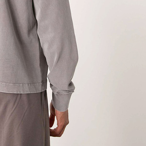 เสื้อยืดซักกรดแขนยาวสำหรับผู้ชายเสื้อยืดซักกรดแขนยาวสำหรับผู้ชายเสื้อยืดซักแบบย้อนยุคโลโก้ได้ตามต้องการ - Product Image 2