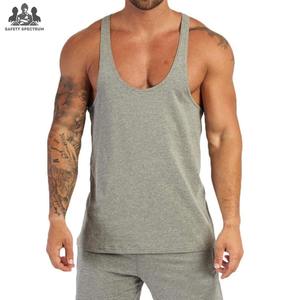 OEM Men's Breathable Knitted 100% Cotton Stringer <b>Vest</b> for Gym <b>Bodybuilding</b> & Fitness Training - Product Image 1