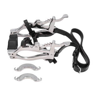 Espéculo de boca de caballo de ángulo ajustable, mordaza Dental veterinaria de acero inoxidable, correas de cuero PU, herramienta de odontología equina - Product Image 6